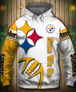 Pittsburgh Steelers 3D All Over Print Zip Up Hoodie Pullover For Fans