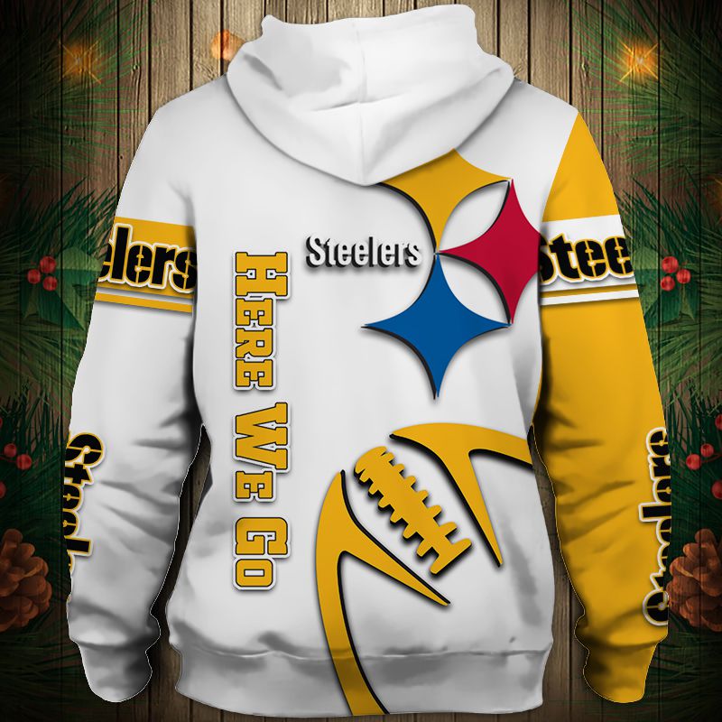 Pittsburgh Steelers 3D All Over Print Zip Up Hoodie Pullover For Fans