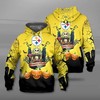 Pittsburgh Steelers 3D Death Skull Hoodie 3D - Official Nfl Merchandise 