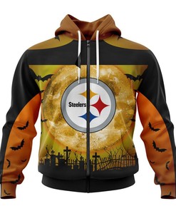 Pittsburgh Steelers 3D Halloween Custom Name & Number Hoodie Perfect Gifts For Every Fan