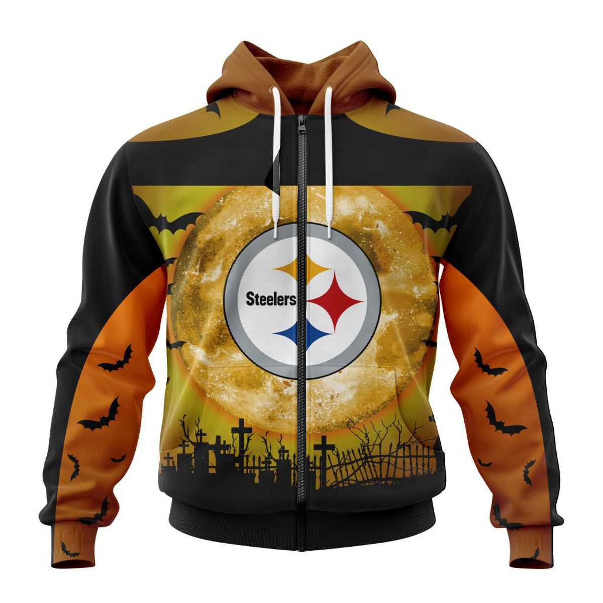 Pittsburgh Steelers 3D Halloween Custom Name & Number Hoodie Perfect Gifts For Every Fan
