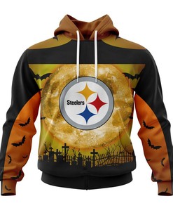 Pittsburgh Steelers 3D Halloween Custom Name & Number Hoodie Perfect Gifts For Every Fan