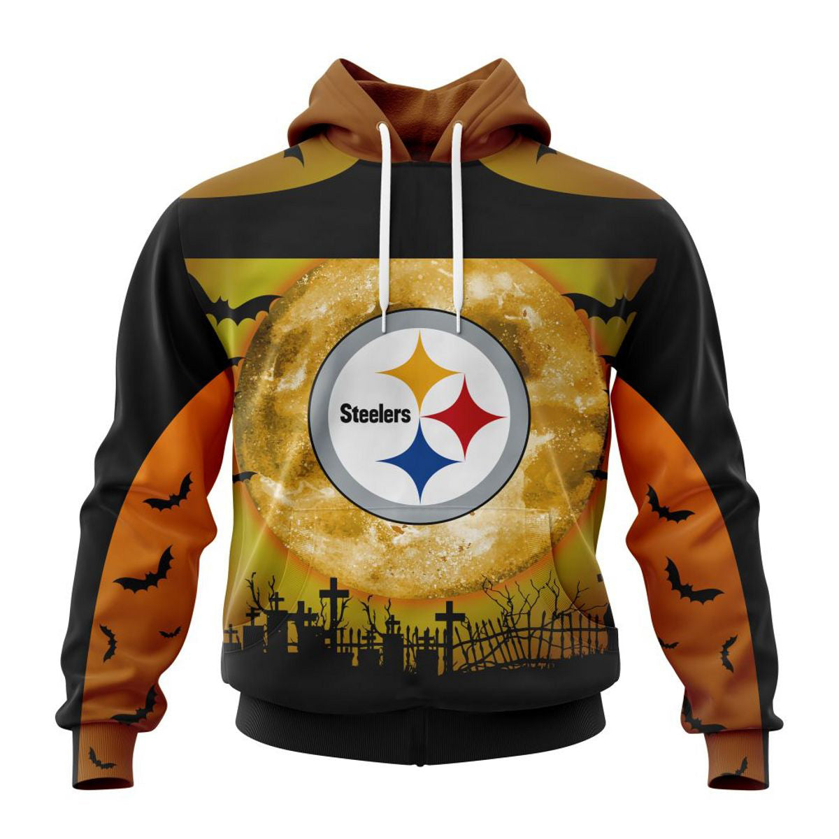 Pittsburgh Steelers 3D Halloween Custom Name & Number Hoodie Perfect Gifts For Every Fan