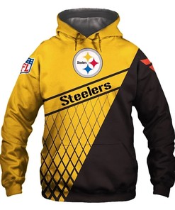Pittsburgh Steelers 3D Hooded Zip-Up Hoodie With Long Sleeves A Great Gift For Fans