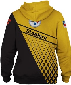 Pittsburgh Steelers 3D Hooded Zip-Up Hoodie With Long Sleeves A Great Gift For Fans