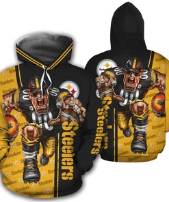 Pittsburgh Steelers 3D Mascot Design Hoodie A Great Gift For Die-Hard Fans
