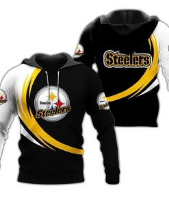 Pittsburgh Steelers 3D Zip Hoodie Curve Graphic Get Noticed For Your Fan Spirit