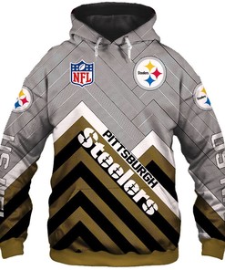 Pittsburgh Steelers 3D Zip Hoodie Pullover Available In All Sizes