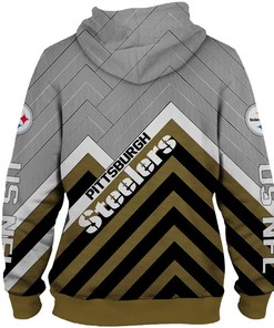Pittsburgh Steelers 3D Zip Hoodie Pullover Available In All Sizes