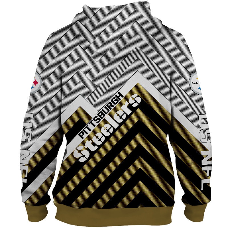 Pittsburgh Steelers 3D Zip Hoodie Pullover Available In All Sizes