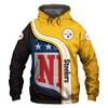 Pittsburgh Steelers 3D Zip Hoodie Pullover Show Your Team Spirit