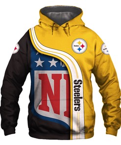 Pittsburgh Steelers 3D Zip Hoodie Pullover Show Your Team Spirit