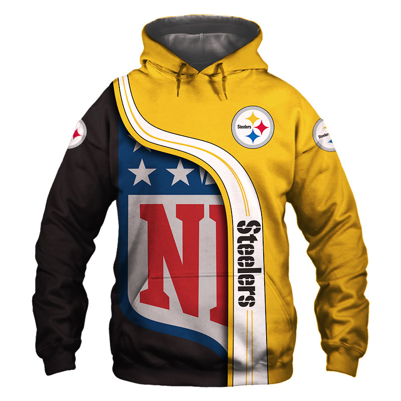 Pittsburgh Steelers 3D Zip Hoodie Pullover Show Your Team Spirit