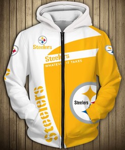 Pittsburgh Steelers 3D Zip Hoodie Pullover Your Go-To Choice For Fan Apparel
