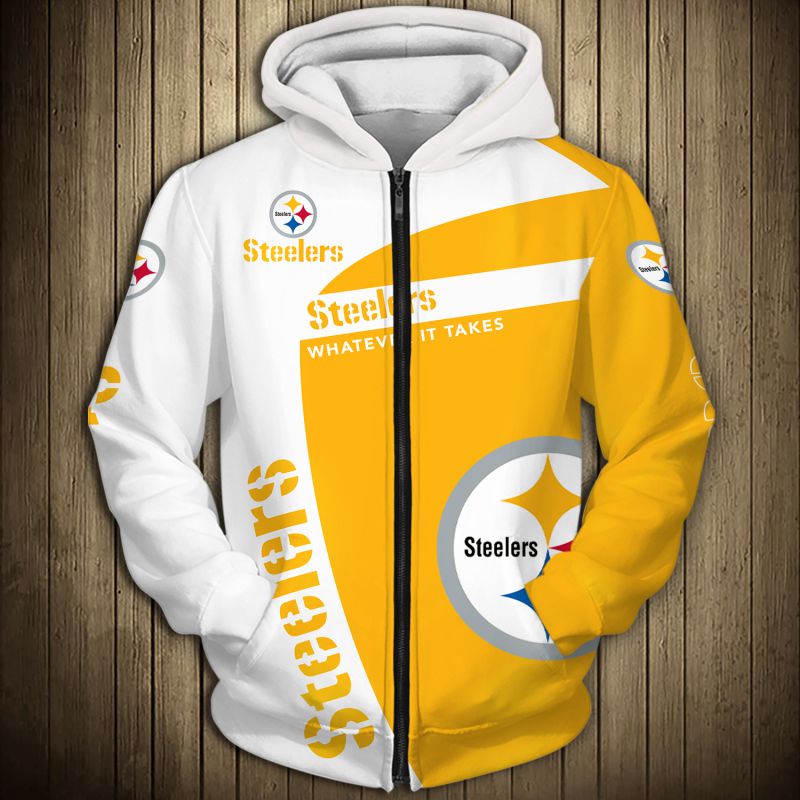 Pittsburgh Steelers 3D Zip Hoodie Pullover Your Go-To Choice For Fan Apparel