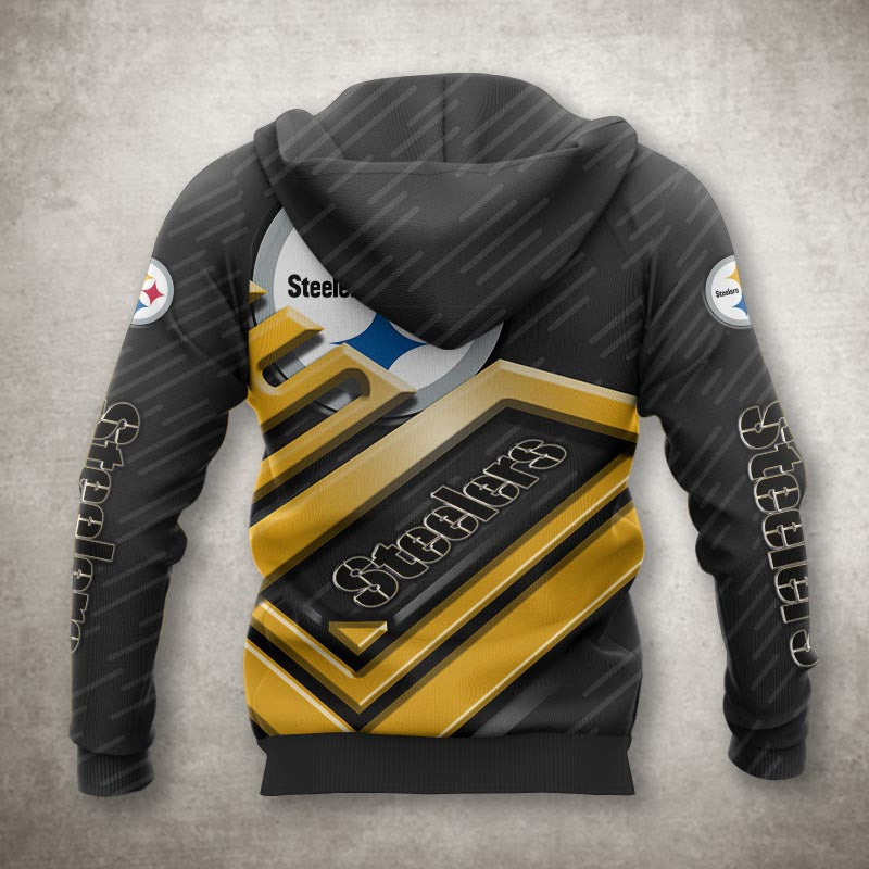 Pittsburgh Steelers 3D Zip Up Hoodie No. 1 Show Your Fan Spirit