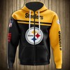 Pittsburgh Steelers Army Hoodie 3D Printed Pullover Zip Up Hoodie - Gifts For Fans 