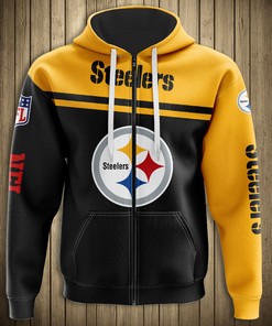 Pittsburgh Steelers Army Hoodie 3D Printed Pullover Zip Up Hoodie - Gifts For Fans