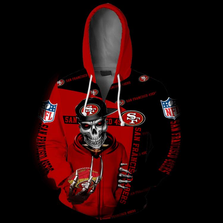 Pittsburgh Steelers Cute Death 3D Zip Hoodie Perfect For Halloween