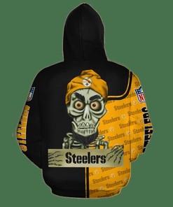 Pittsburgh Steelers Cute Death All Over Print Hoodie Perfect For Halloween