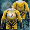 Pittsburgh Steelers Cute Zip Hoodie Pullover 3D - Official Nfl Merchandise 