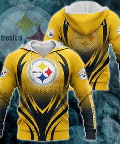 Pittsburgh Steelers Cute Zip Hoodie Pullover 3D - Official Nfl Merchandise