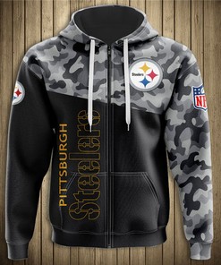 Pittsburgh Steelers Military Hoodie With 3D Hooded Design For Patriotic Fans