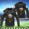 Pittsburgh Steelers Skull 3D Hoodie - Great Gift For Fans