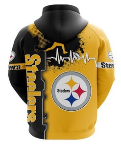 Pittsburgh Steelers Skull 3D Hoodie Pullover Zip Hoodie - Official Nfl Merchandise