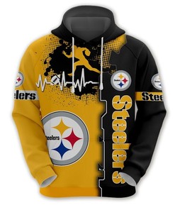 Pittsburgh Steelers Skull 3D Hoodie Pullover Zip Hoodie - Official Nfl Merchandise 