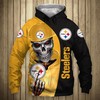 Pittsburgh Steelers Skull Printed Cute Zip Hoodie Unleash Your Inner Rebel