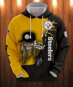 Pittsburgh Steelers Ultra Death Graphic 3D All Over Print Hoodie Perfect For Halloween