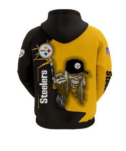 Pittsburgh Steelers Ultra Death Graphic 3D All Over Print Hoodie Perfect For Halloween