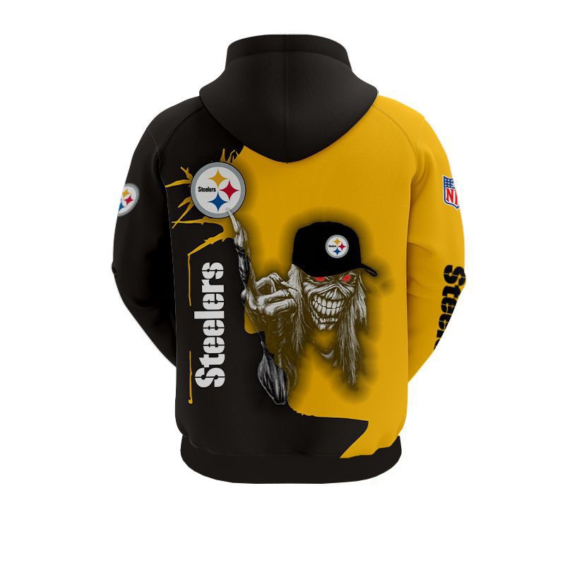 Pittsburgh Steelers Ultra Death Graphic 3D All Over Print Hoodie Perfect For Halloween