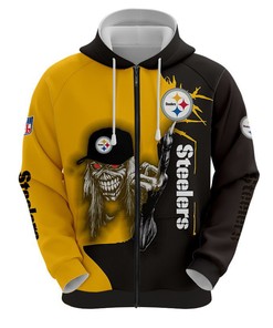 Pittsburgh Steelers Ultra Death Graphic 3D All Over Print Hoodie Perfect For Halloween