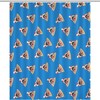 Pizza Shark Funny Print Shower Curtain for Bathroom with Rustproof Hooks