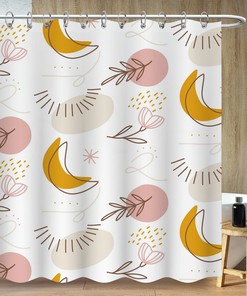 Plant Bee Flowers Sun Shower Curtain - Bohemian Bathroom Decor