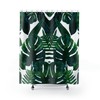 Plant Decor Shower Curtain, Tropical Bathroom Curtain for a Relaxing Spa Experience