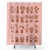 Plant Lady Shower Curtain with Potted Plants and Cactus Lover Gift 