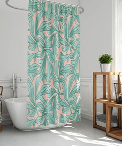 Plant Lady Tropical Leaves Shower Curtain for a Botanical Bathroom Decor