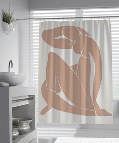 Plant Landscape William Morris Bathtub Curtain - Waterproof Material Farmhouse Bathroom Decor