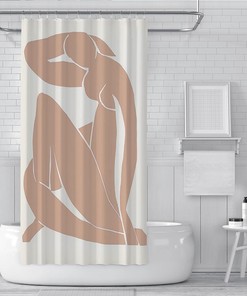 Plant Landscape William Morris Bathtub Curtain - Waterproof Material Farmhouse Bathroom Decor