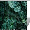 Plant Leaf Green Garden Fabric Shower Curtain for Bathroom Decor