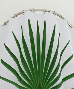 Plant Lover'S Green And White Shower Curtain For Bath