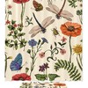 Plants and Insects Shower Curtain for Summer Bathroom Decor 