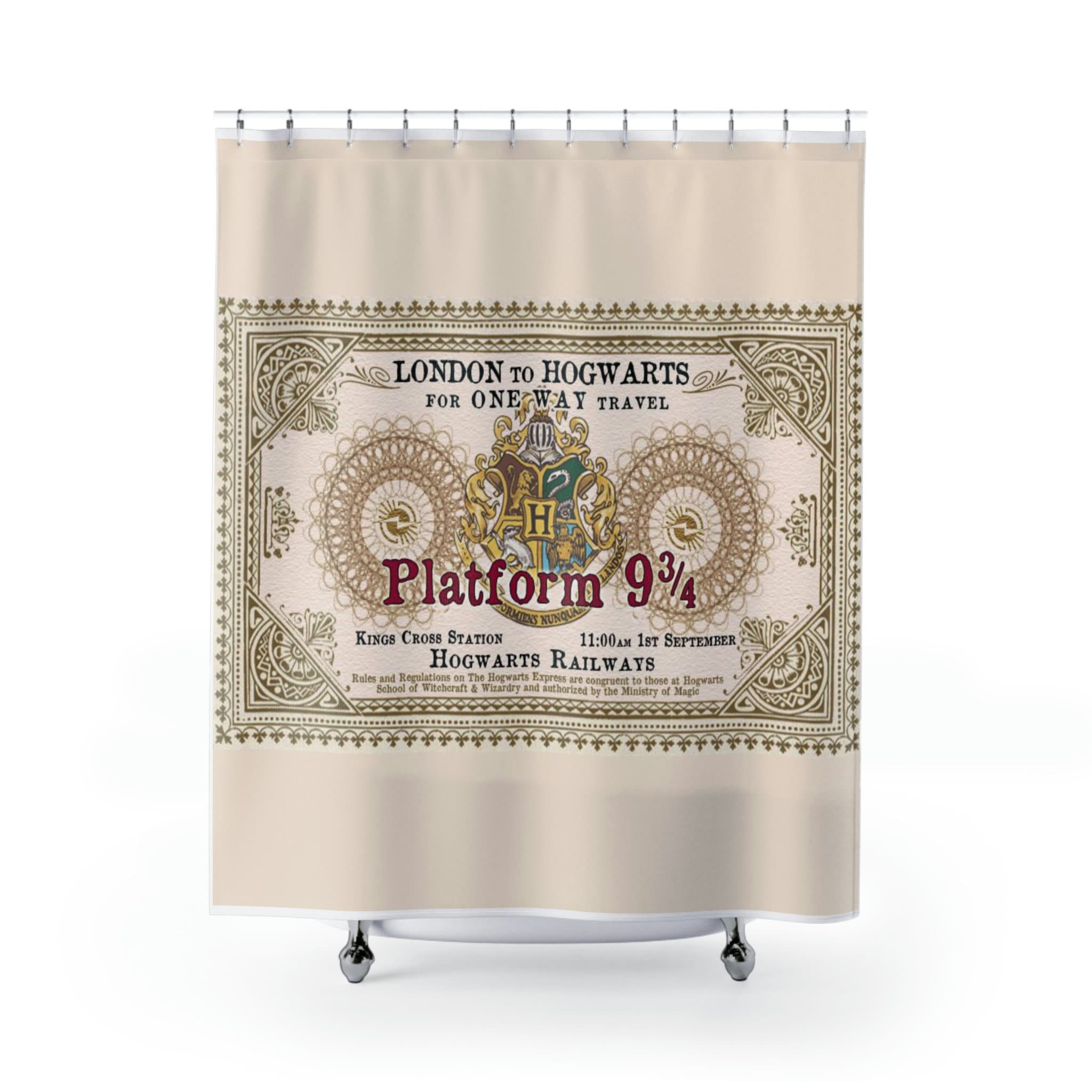 Platform 9 3/4 Harry Potter Shower Curtain For A Magical Wizard Bathroom