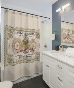 Platform 9 3/4 Harry Potter Shower Curtain For A Magical Wizard Bathroom