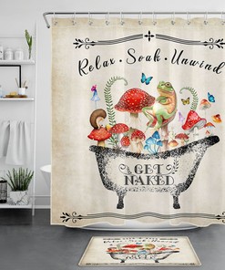 Playful And Colorful Frog Printed Shower Curtain - Add Fun To Your Bathroom