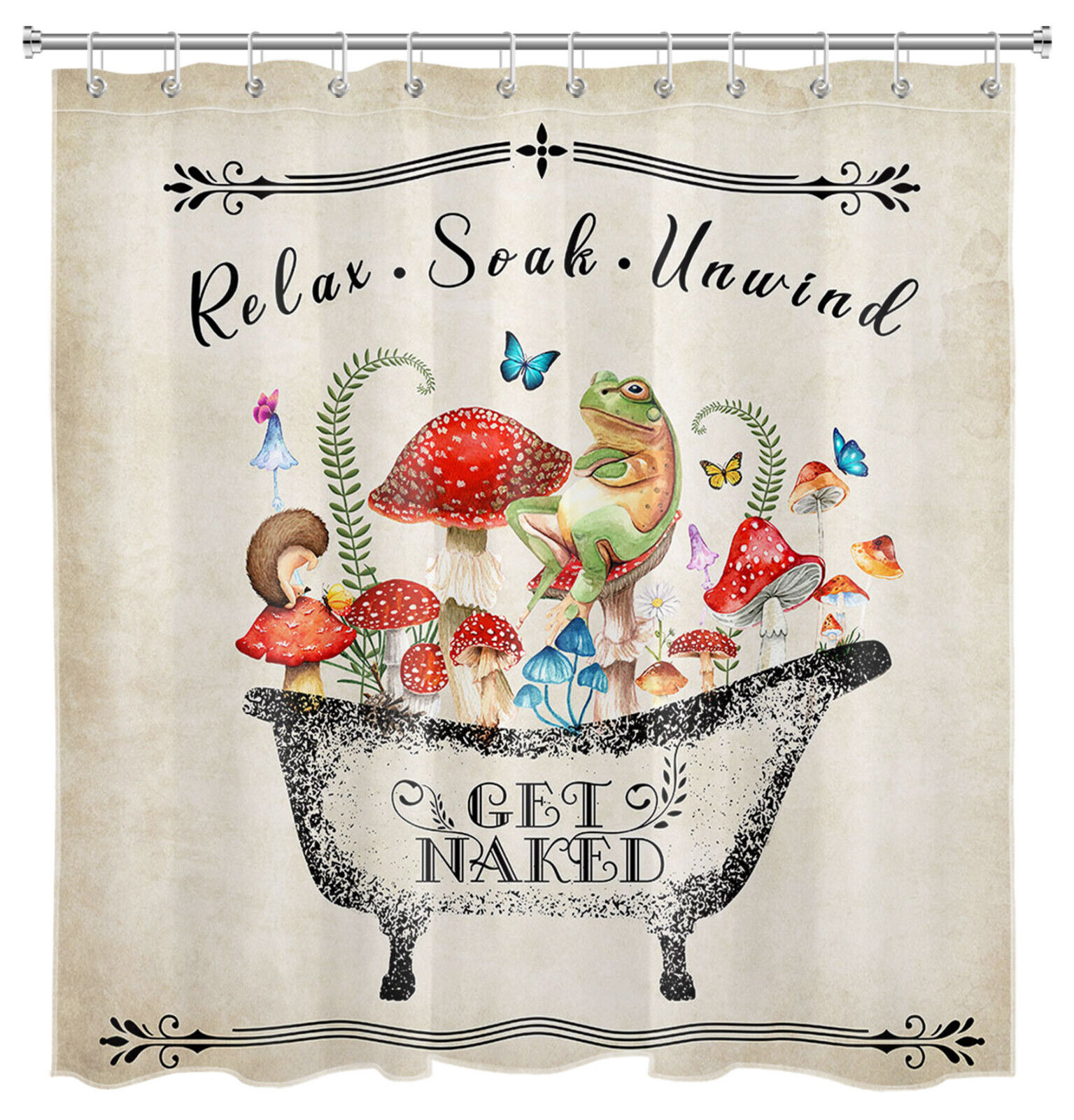Playful And Colorful Frog Printed Shower Curtain - Add Fun To Your Bathroom - Image 2