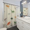 Playful And Fun Dinosaur Shower Curtain That Refreshes And Brightens Up Your Bathroom